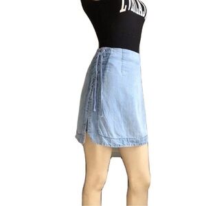 PAPER CRANE mini skirt adjustable side back zipper